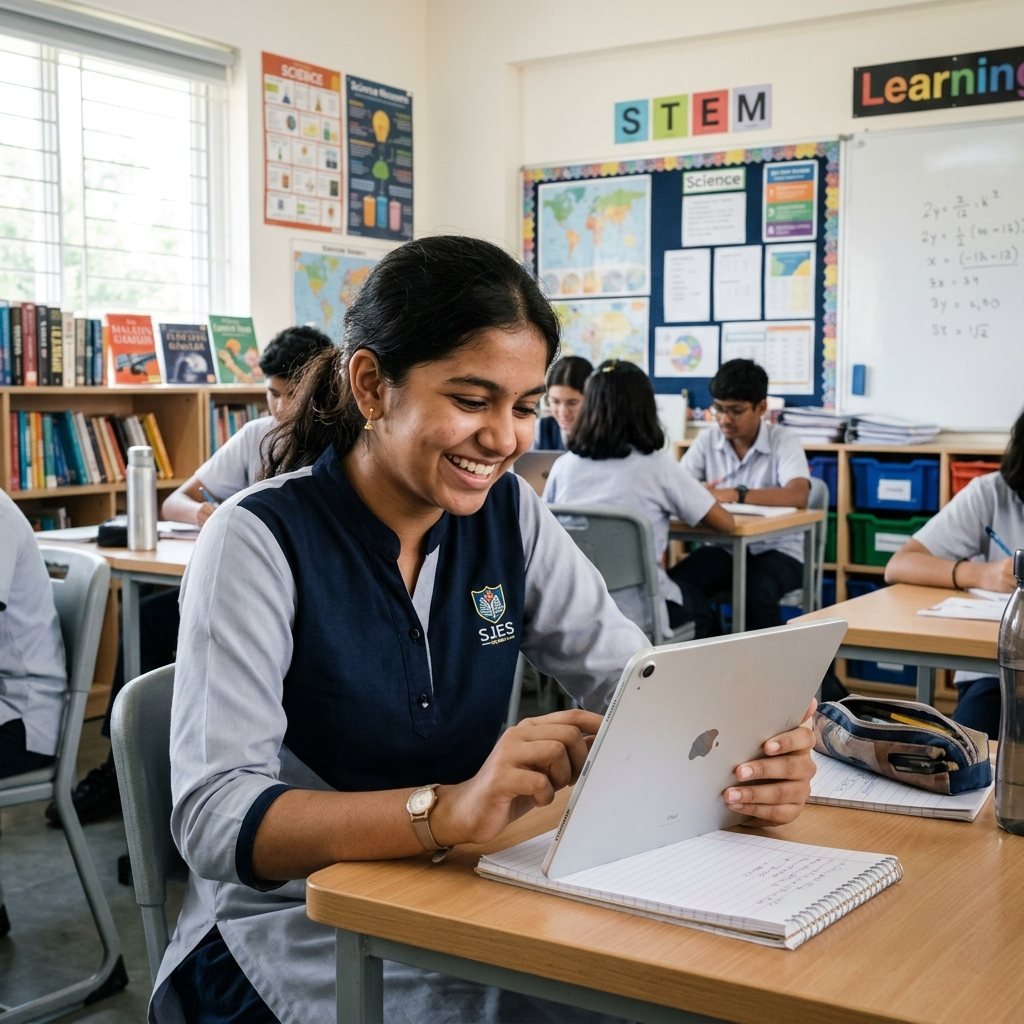 Indian student using AI for studies